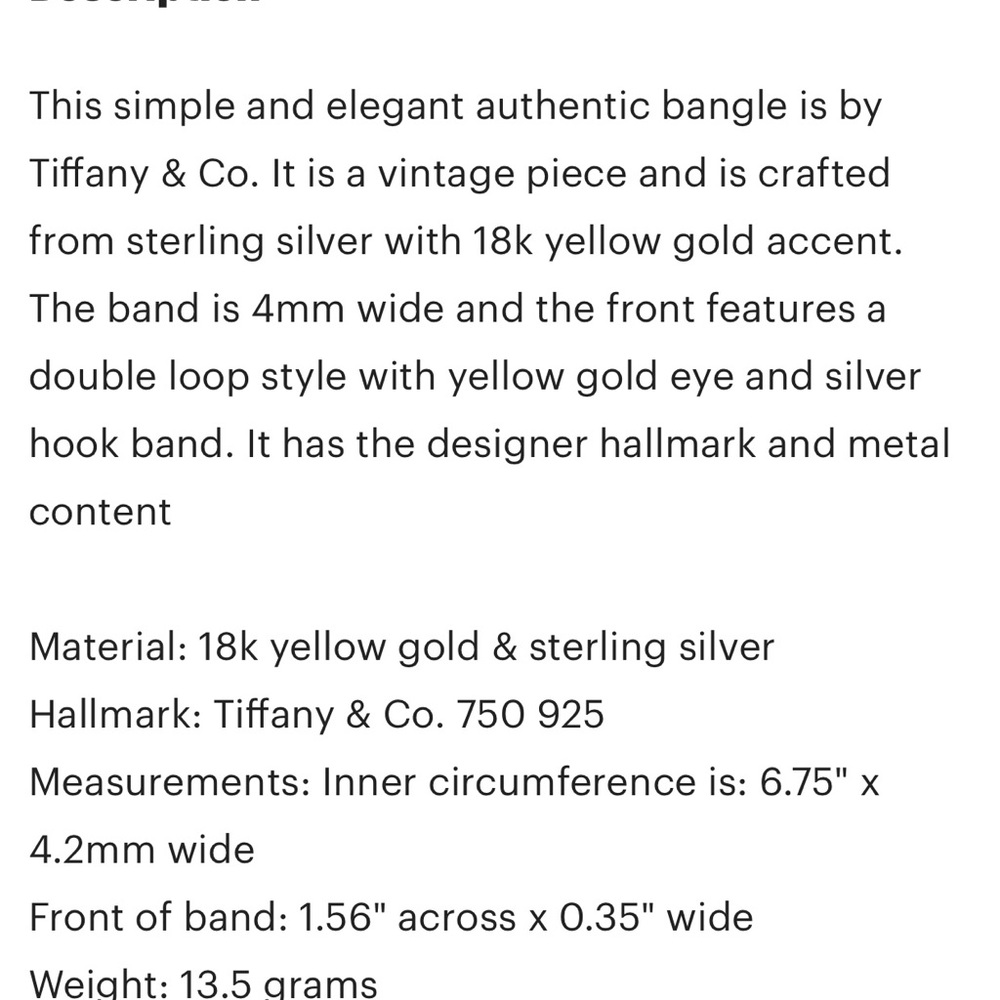 Tiffany & Co Bangle Bracelet and Ring - Picture 6 of 12